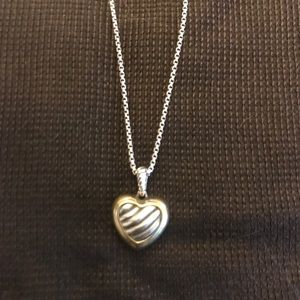 David Yurman Classic Heart Charm Necklace